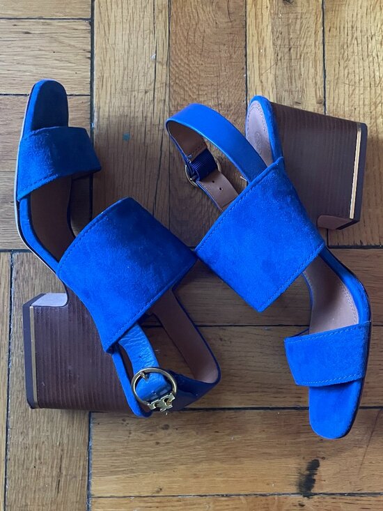 Tory Burch Shoes - Tory Burch Women's Leather Selby Block-Heel Sandals 7